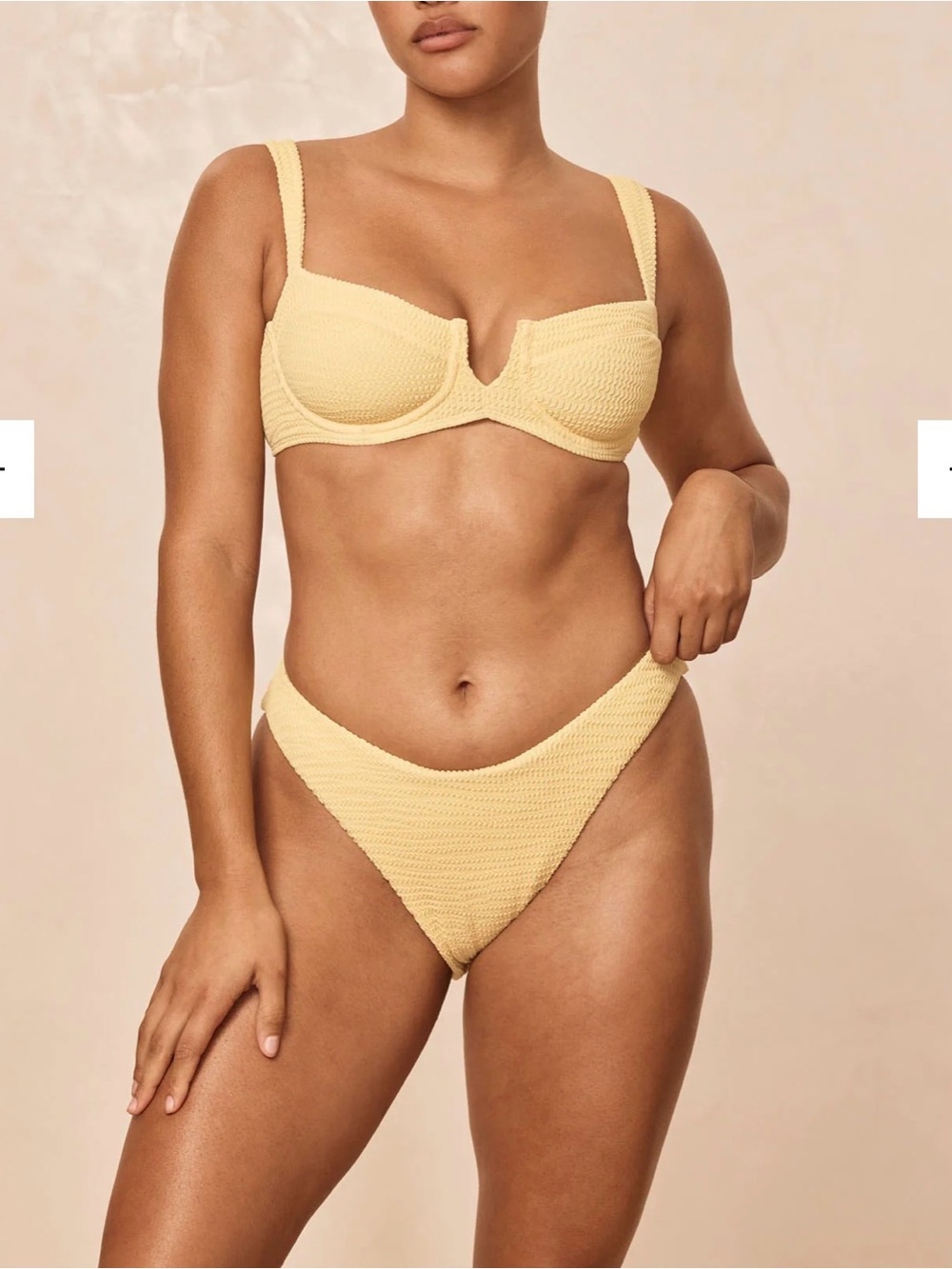 Monday swimwear butter yellow swim suit